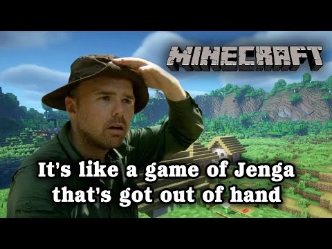 Official thumbnail for Karl Pilkington in Minecraft — Meeting a Village